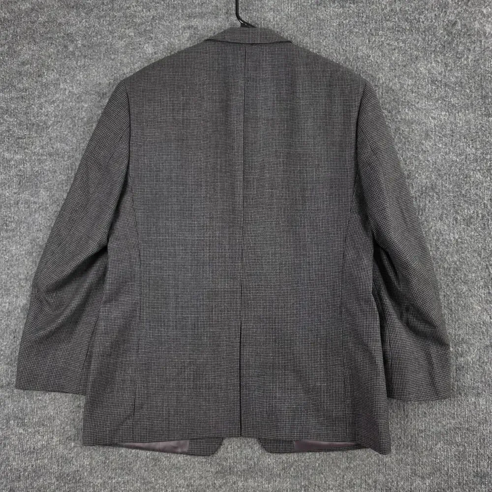 Lauren Ralph Lauren Blazer Mens 44R Gray Wool Puppytooth Sport Coat Business